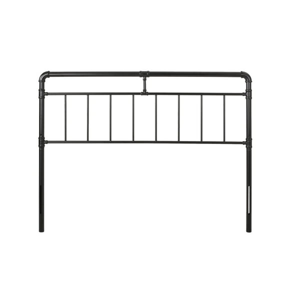 Noble House Wesson Industrial Iron Queen Headboard, Flat Black