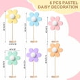 thumbnail image 3 of Pastel Spring Table Decorations Daisy Centerpieces with Pompom Pistil Floral Shelf Centerpiece for Office Farmhouse Home, 3 of 4