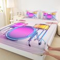 thumbnail image 3 of Homewish Abstract Drum Set 4pcs Bed Sheets For Female Men Adults,Music Theme King Sheets,Musical Melody Super Cozy Sheet Set,Luxury Bedroom Decor, 3 of 7
