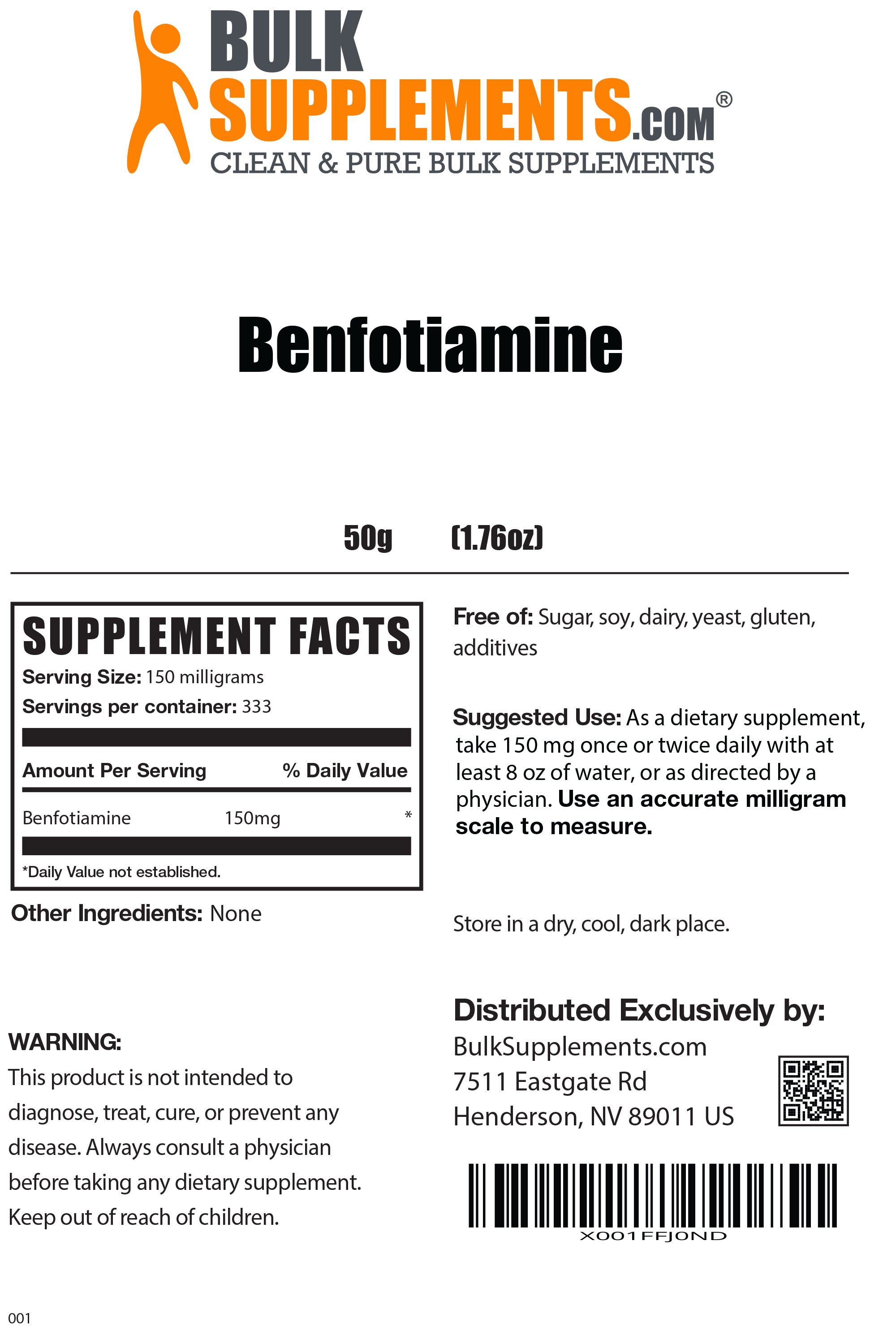 Buy Benfotiamine Powder Vitamin B1 (Thiamine