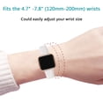 thumbnail image 7 of WFEAGL Versa Band Leather Strap Replacement Wristband for Smart Watch White/Rose Gold, 7 of 7