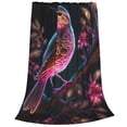 thumbnail image 2 of Fuzoiu Glowing Leaf Bird Print Ultra-Soft Micro Fleece Blanket,All Seasons Flannel Throw, Lightweight Blanket for Bed, Sofa, Couch, Movie Night, Camping, and Travel-40"x30", 2 of 7