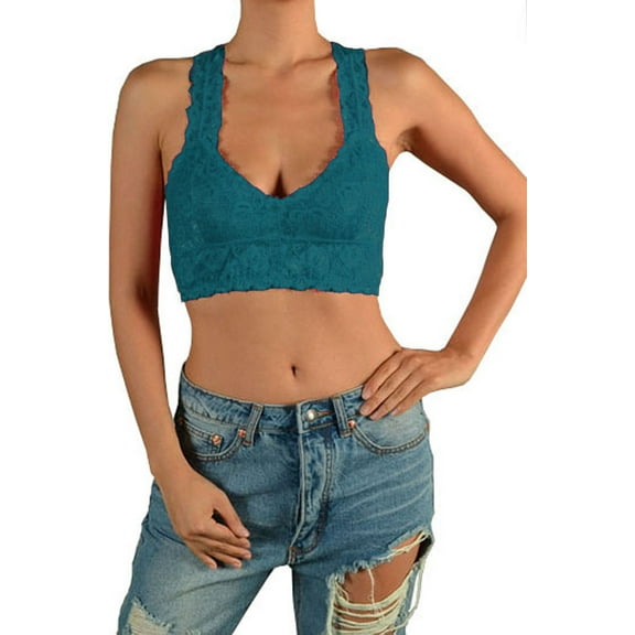 Lace Racerback Bralette Crop Top