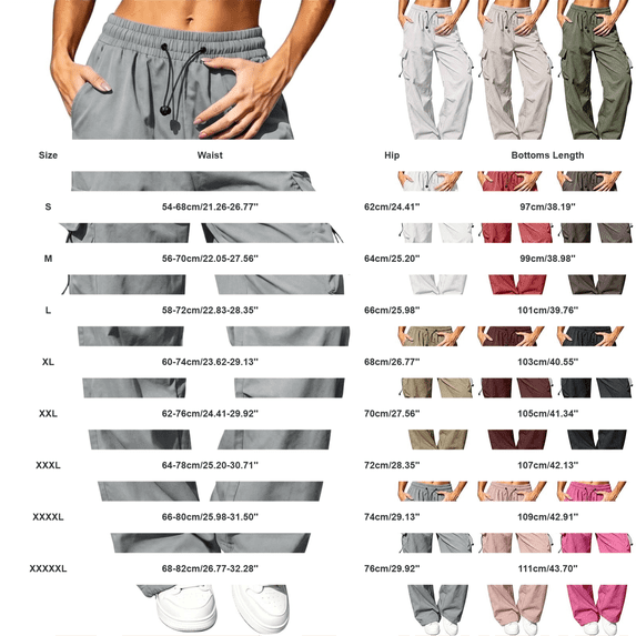 Weikingp Cargo Pants for Women Wide Leg Cargo Pants Hiking Pants Plus Size Cargo Pants Parachute Pants Light Weight Cargo Pants Baggy Pants Wide Leg Joggers Drawstring Pants Women Pink S