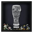thumbnail image 6 of Torched Georgia Beer Cap Shadow Box Wall Mount Decor 13" x 13" x 3" Black, 6 of 8