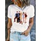thumbnail image 2 of Creative Designs for Young People, Featuring Printed Patterns on Women'S Trendy Round-Neck Short-Sleeve T-Shirts, Simple And Casual Sportswear, Perfect for Comfortable Summer Outfits During Holidays., 2 of 8