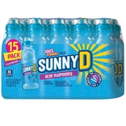 (4 Box of 15 Count) SUNNYD Blue Raspberry Shelf Stable Juice Drink, 15 Count, 11.3 fl oz Bottles