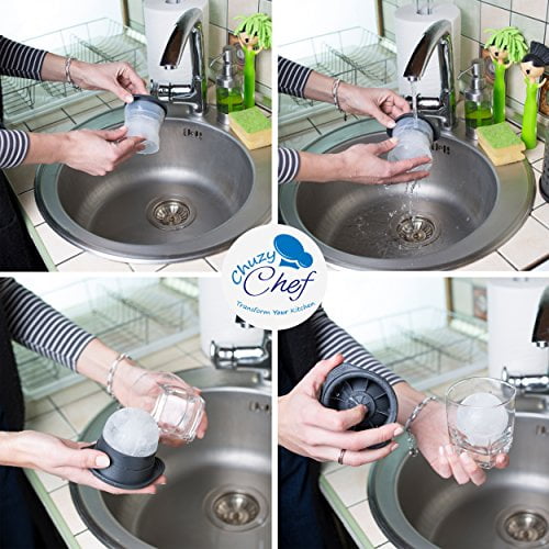 Sphere Ice Maker Ball Molds Set Of 4 Mold Round Cubes For Sphere Ice Maker Ball Molds Set Of 4 Mold Round Cubes For Drinks Silicone Tray Silicon Whiskey Cube Trays Makers With Lids Great