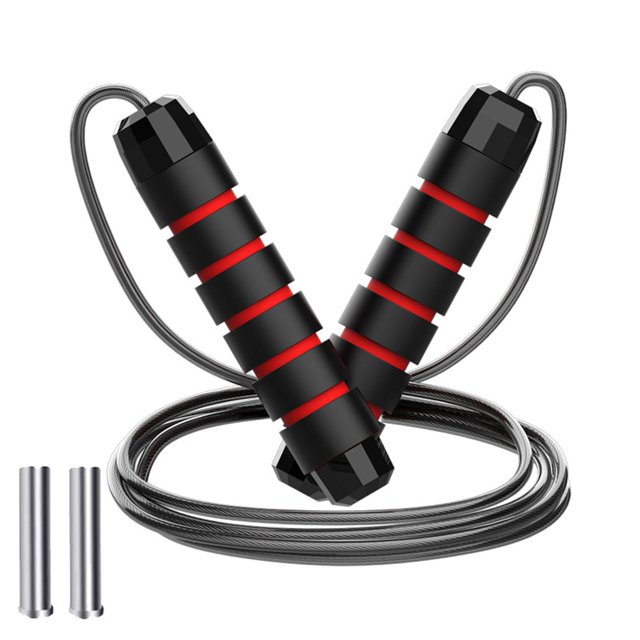 CSChome PVC-coated Steel Wire Rope Steel Wire Skipping Rope - 300CM, Adjustable Non-Slip Handle, Weight Training for Students
