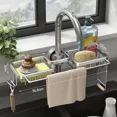 thumbnail image 5 of Escurridor de fregadero de aluminio para cocina, soporte para grifo, escurridor de jabón, organizador de cestas, accesorios de baño, 5 of 5