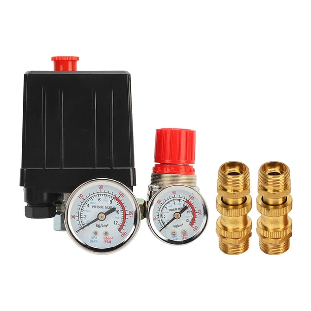 Interruptor de presión Ticfox del compresor de aire Con manómetro 1/4 pulg