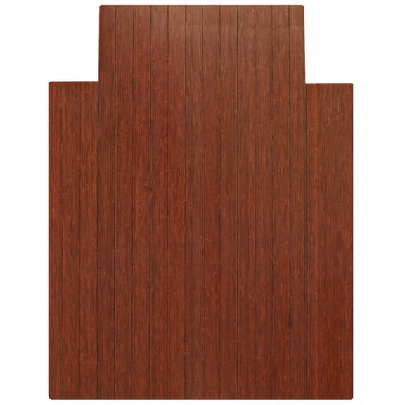 Anji Mountain Bamboo 36 x 48 Chair Mat for Carpet and Hard Floor, Rectangular with Lip, Cherry
