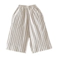thumbnail image 3 of CAIVO Children Striped Wide Leg Pants For Boys Girls Summer Casual Outdoor Wear Breathable Comfortable Trousers, 3 of 5