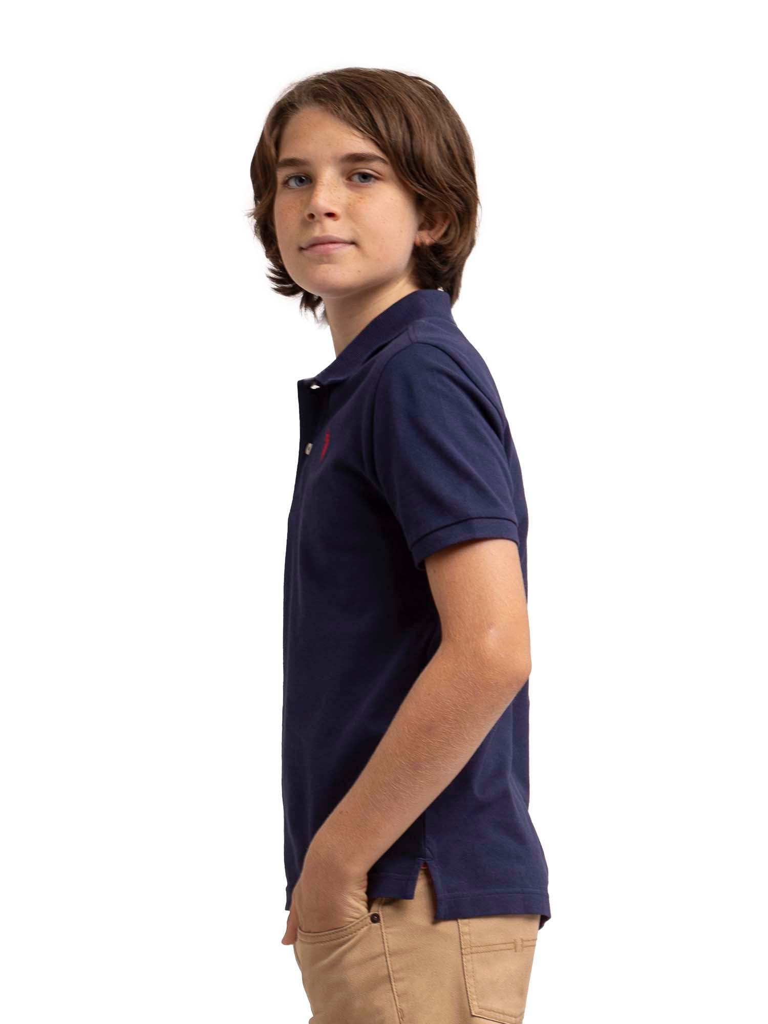 U.S. Polo Assn. Boys Pique Polo Shirt, 2-Pack, Sizes 4-18