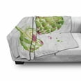 thumbnail image 3 of Artichoke Soft Flannel Fleece Blanket, Watercolor Illustration of Super Food Vegetables Whole Cut in Half, Cozy Plush for Indoor and Outdoor Use, 50" x 60", Fuchsia and Apple Green, by Ambesonne, 3 of 6