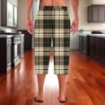thumbnail image 4 of Handshe Men's Printed Straight Elastic Waist Lounge Pants with Pockets, Casual Comfort Home Sleepwear, 4 of 7