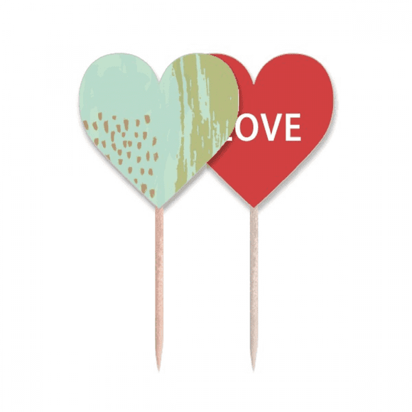 Matcha s Art Pattern Toothpick Flag LOVE Heart Lable Cupcake Pick