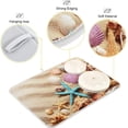 thumbnail image 3 of Summer Starfish Shells Dish Drying Mat Tropical Sandy Beach Dry Pad Bottle Dryer Rack Kitchen Decor absorbent Easy Clean Drainer Mats for Kitchen Counter Sinks 18"x24", 3 of 6