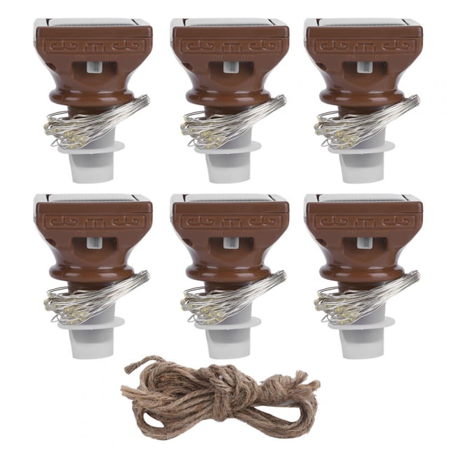 Luz LED con corcho para botella, 6 uds., 20LED, cadena Solar, luz con corcho para botella, decoración de luz para botella de vino, características de vanguardia