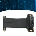 thumbnail image 4 of PCIe 4.0 X1 Extension Cable, Dual 90 GPU Riser Cable, Right Angle PCIe Extender Extension Cable for  Card Sound Card USB PCIe Cards 2.5G Sound Cards, 4 of 7