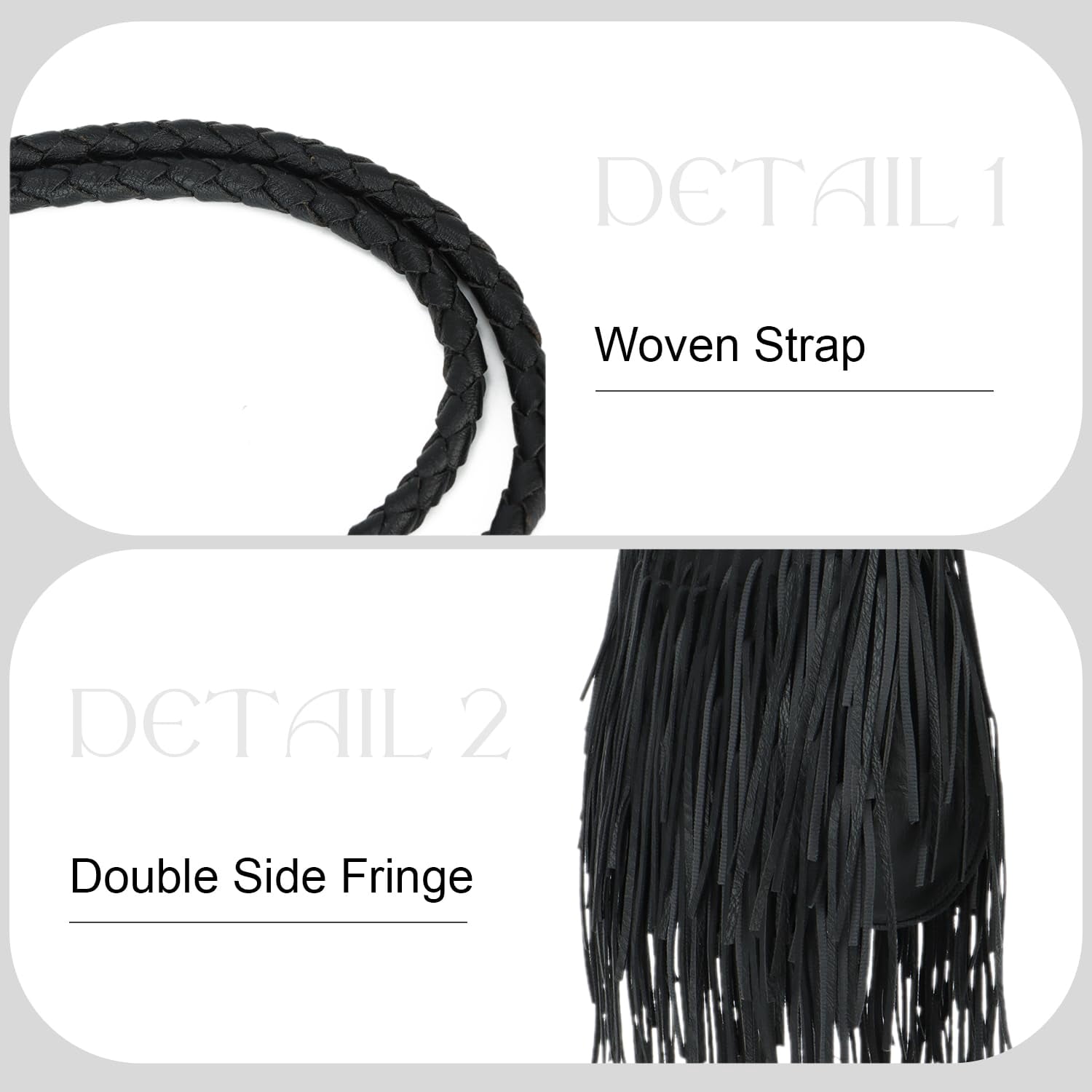 Leather Fringe Bag for Women Boho Crossbody Purse Suede Western Fringe Purse Vintage Hobo Handbags