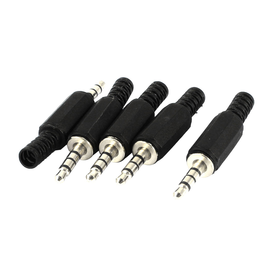 5pcs 3.5mm Stereo Audio Male Plug Jack Adapter Audio Connector Booted Headphone