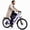 Pale purple, variant on ESKUTE Adult Electric Bike – 70-Mile Range, 1300W Peak Motor, 28MPH, 840Wh Removable Battery, 26" Tires, 7-Speed Adjustable Stem, Step-Over Ebike, White