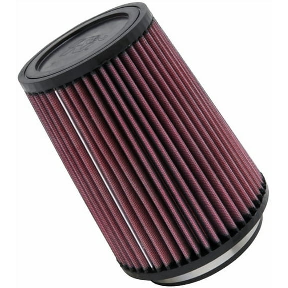 K&N Universal Clamp-On Engine Air Filter: Washable and Reusable: Round Tapered; 4 in (102 mm) Flange ID; 7 in (178 mm) Height; 5.375 in (137 mm) Base; 4.375 in (111 mm) Top , RU-2590