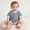 Blue, variant on Baby Newborn Soft Bodysuit Short Sleeve Crewneck Onesie Infant Unisex Summer Comfy Breathable Loungewear Outfits Brown 3-6 Months