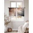 thumbnail image 3 of Abstract Oil Painting Sheer Curtains for Living Room Bedroom, Light-filtering Sheer Curtain, Brown Grey Watercolor Modern Art Light-Rod Pocket Voile Window Treatment Drapes, 52’’Wx45’’L, 2 Panels Set, 3 of 7