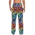 thumbnail image 4 of FORMRS Mens Pajama Pants with Pockets Cotton Sleepwear Lounge Bottoms Sizes S-2XL, Vibrant Dragon Scales Pattern, 4 of 7