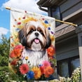 thumbnail image 3 of Welcome Spring Summer Shih Tzu Portrait Flower Blue Sky House Flag 28x40in Double Sided Lion Dog Lover Gifts Outdoor Decor - 12001, 3 of 5