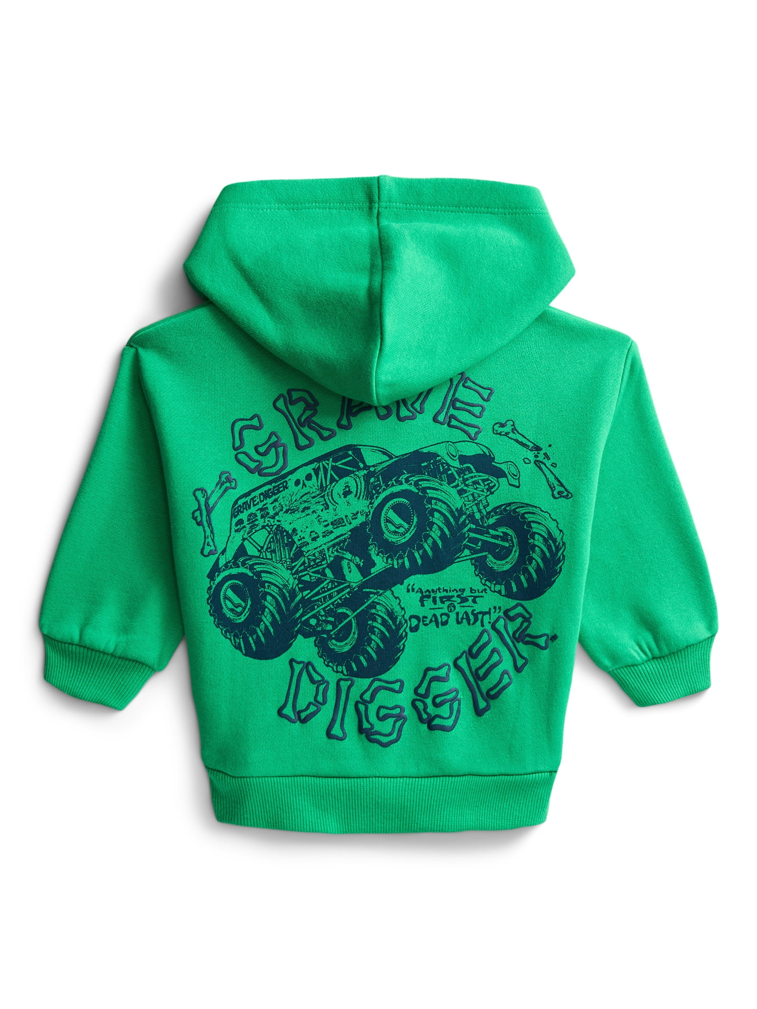 Monster Jam Baby Boys' Full Zip Graphic Hoodie, Sizes 0/3M-6/9M