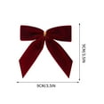 thumbnail image 2 of Sulaicai Wine Small Velvet Christmas Bows for Christmas Tree, 3.5'' Bows for Christmas Tree Ornaments, Wreath Accents, Gift Wrapping, Stair Railings, DIY Crafts & Xmas Home Decor,1pc, 2 of 8