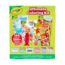 Crayola Ultimate Coloring Kit, 4 Coloring Books and 4 Boxes of 24 Ct Specialty Crayons Bundle, Cute Arts and Crafts, Creative Activities, Coloring Gifts for Kids, Ages 3 & Up