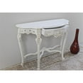 thumbnail image 2 of Pemberly Row Modern Wood Half Moon Wall Table in Antique White, 2 of 2