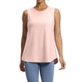 thumbnail image 4 of Uootdi Women's Workout Tanks Sleeveless Curved Hem Mesh Back Tops Active Soft Lightweight Yoga Tops Gift, 4 of 9