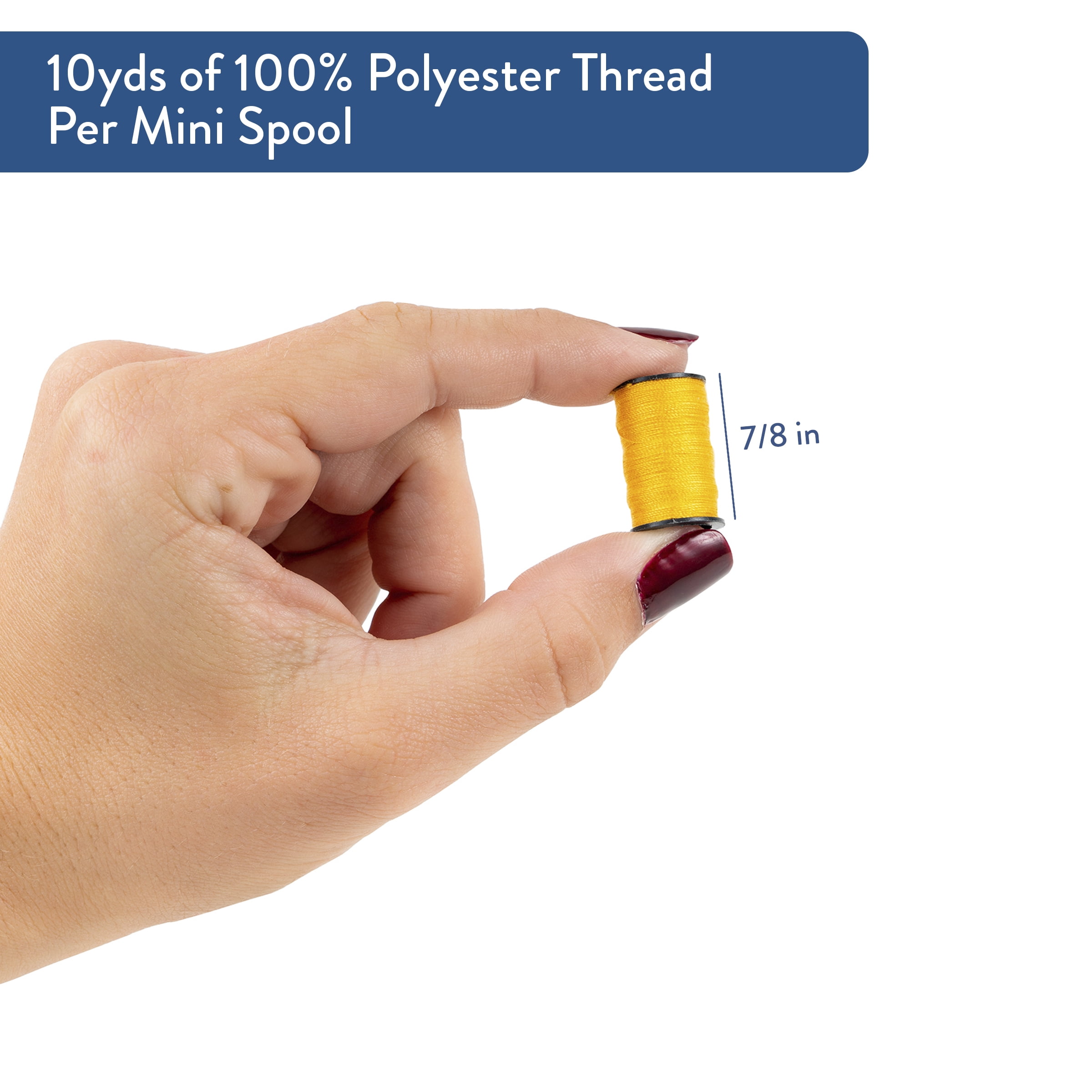 Hello Hobby Polyester Hand-Sewing Thread pack, 24 Assorted Colors, 10 Yards Each