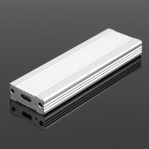 Disk M.2 NVMe/ Dual Protocol Mobile Hard Disk Case USB3.1 Type-C External SSD Enclosure Aluminum Alloy Shell Black Not Inclube Hard Disk