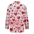 thumbnail image 7 of Gkeoshab Valentine's Day Waffle Knit Shirt for Women Long Sleeve V-Neck Blouse Textured Top Red S, 7 of 7