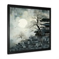 thumbnail image 2 of Designart "Grey Japanese Cityscape II" Abstract Framed Wall Art Decor - Modern Grey Abstract Minimalism Entryway Framed Wall Art, 2 of 6