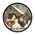 thumbnail image 2 of Voice Activated Clock with Glow Light 12 Inch Large Silent Wall Clock Battery Operated for Home Decor Chicken and Rooster, 2 of 8