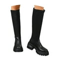 thumbnail image 3 of YLYL Women Knee High Boots Lug Sole hunky Block Heel Fall Winter Tall Riding Boots, 3 of 9