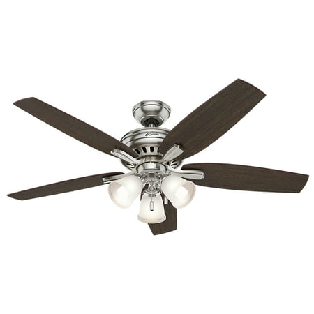 

Hunter 52 Newsome Brushed Nickel Ceiling Fan with Light Kit and Pull Chain