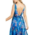 thumbnail image 5 of Aakaa Women's Tropical Parachute Low Back Maxi Dress (Blue - No Leg Slit, Small), 5 of 5