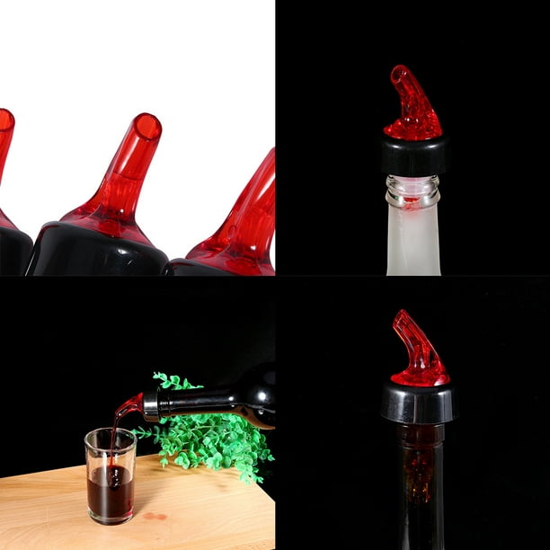 Bouteille Shot-50 ml en plastique mesuré bouteille d'alcool verseur Shot  Bar Pub vin distributeur de Cocktail chaud(rouge)
