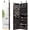 Brown, variant on Moccha Wall Door Armoire, Full Screen Cabinet for Bedroom, Lockable Cabinet, Organizer Storage with 2 LED Lights and 2 Drawers, Brown