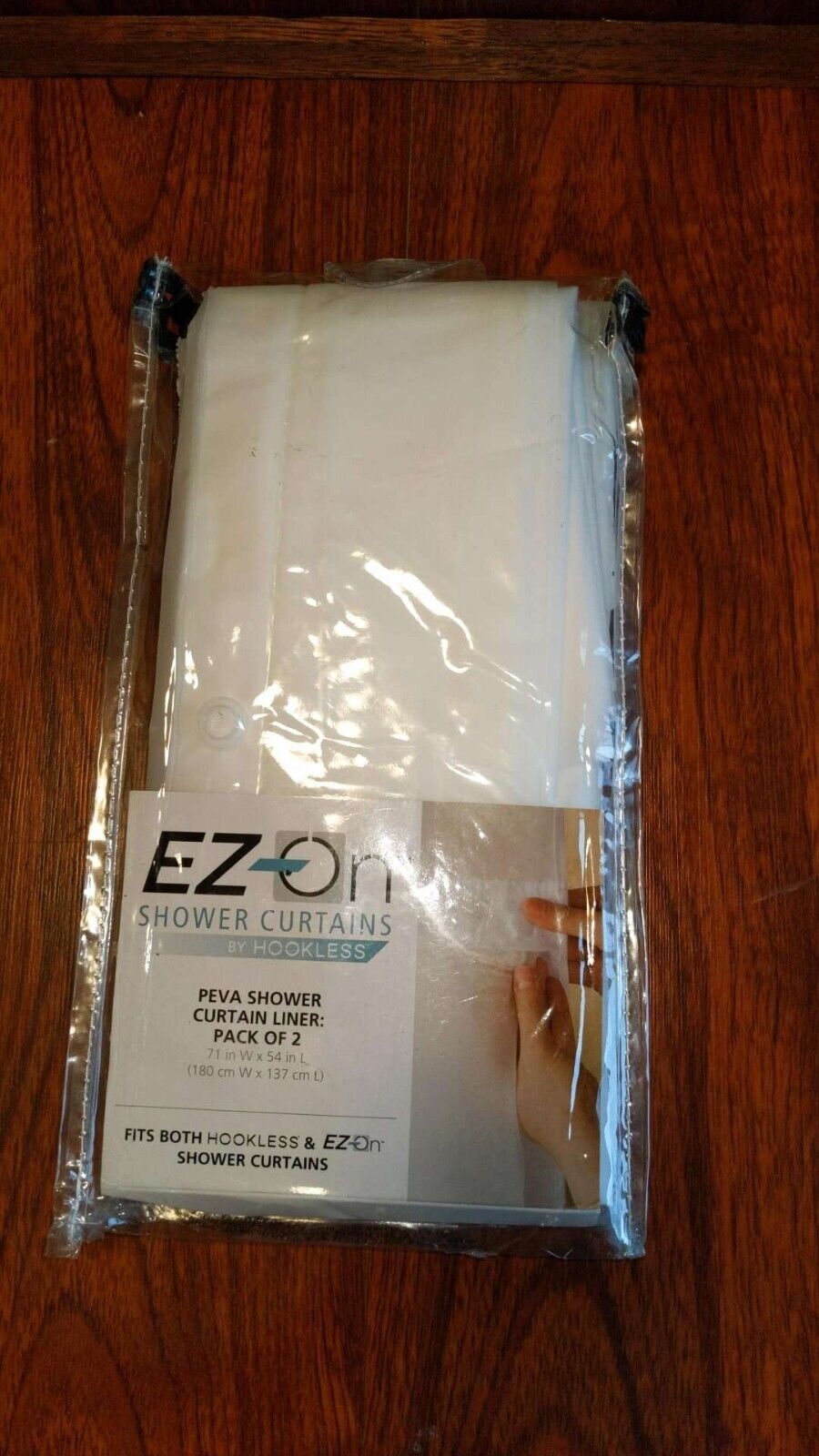 Sure Fit Hookless Polyester with PEVA SnapIn Shower Curtain Liner, 2