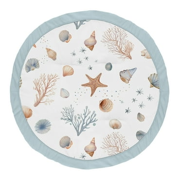 Sweet Jojo Designs Seashells Boy, Girl, Unisex/Gender Neutral Baby Tummy Time Play Mat