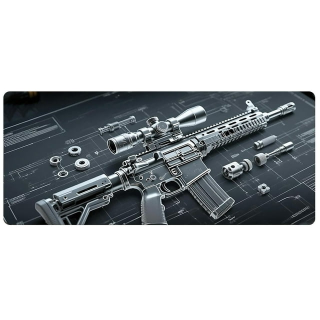 Cool Build Parts Display Large Gaming Pad Stylish Desk Protector with Rubber Size for Laptop & Desktop Use Desk Mat for Keyboard And
